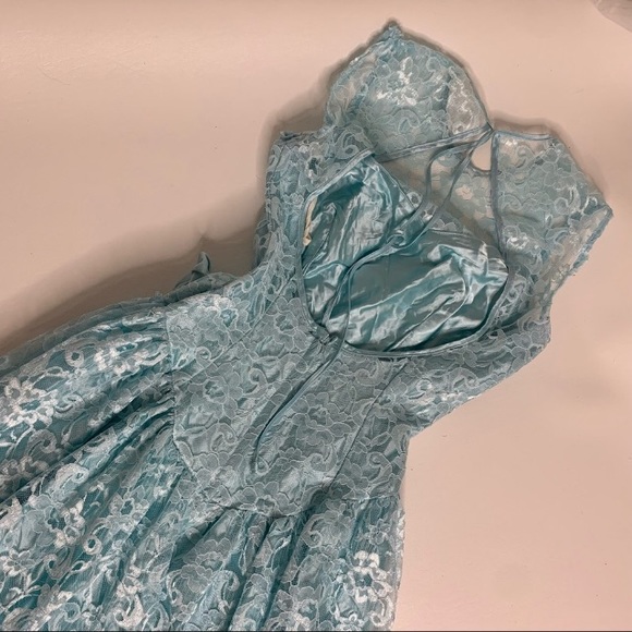 Vintage union made satin and lace Cinderella Dress - Picture 3 of 6